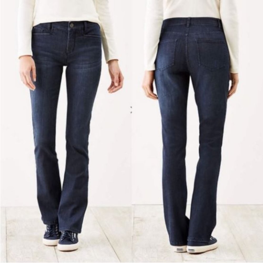 j.jill Dark blue Barely boot cut smooth fit jeans size 8